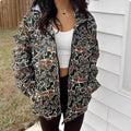 Women's Camouflage Print Long Sleeve Hooded Jacket With Zipper & Pockets - Streetwear Fashion Coat For Spring&Fall